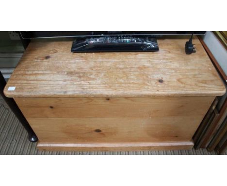A pine box coffer