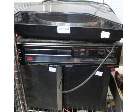 A Studio Standard by Fisher record deck, together with CD player &amp; speakers