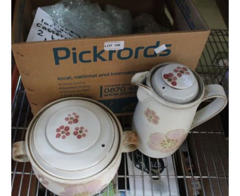 A quantity of Denby gypsy pattern earthenware, includes large coffee pot