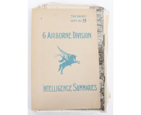 Important Top Secret File "6 Airborne Division  Intelligence Summaries" Numbered Copy, Operation Varsity Intelligence Summari