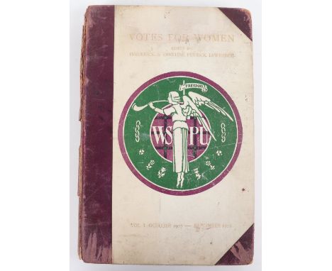 Very Rare Suffragettes, Votes for Women Edited by Frederick &amp; Emmeline Pethick Lawrence Volume 1 October 1907 to Septembe