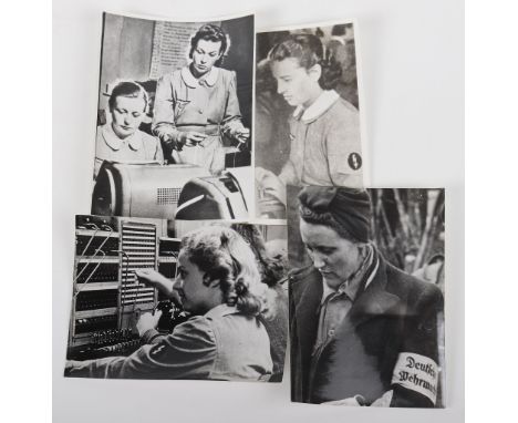 Interesting photographs of German women in Army Service, including Signals, Helpers "Gray Mice", Horse Riding Service c 62 in