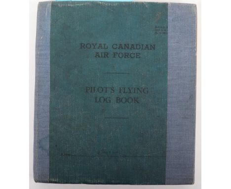 Royal Canadian Flying  Log Book Log Book to Flt Lt. W.T.Fuller No 270/190/205 &amp; 279 Squadrons. After training Fuller  spe