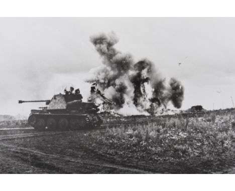 Photographs of German troops, many Grossdeutschland, some with original print with caption and identical copy, includes armou
