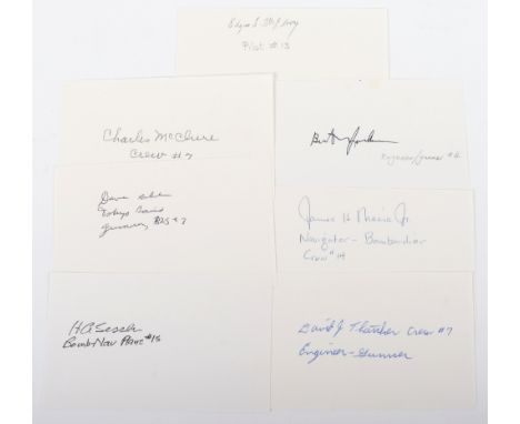 Collection of Autographs of American WW2 Doolittle Raiders, fourteen original autographs all but one obtained by writing to t