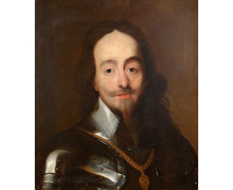 After Sir Anthony Van Dyck (1599-1641) Flemish  Portrait of Charles I, head and shoulders  Oil on canvas, 55.5cm by 48cm    S
