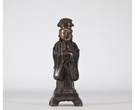 Partially gilded bronze in the form of a small guardian from Ming period (æ˜Žæœ) - Weight: 865 g - Shipping available - Regio