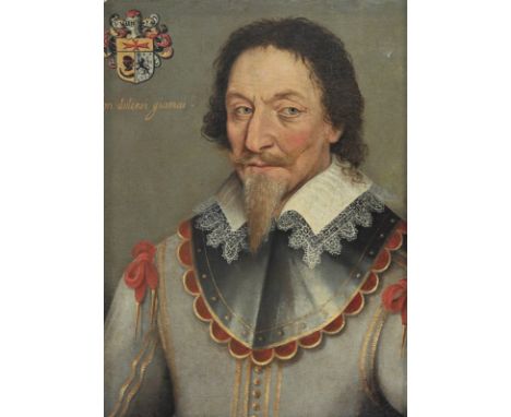 Portrait from Louis XIII period of the 17th century of a Corsican Nobleman from the Antwerp school. The Antwerp school refers
