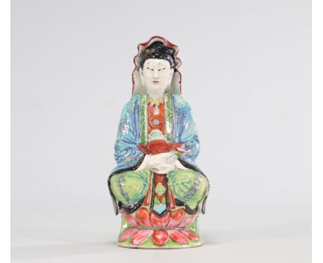 Chinese porcelain famille rose in the shape of a characterÂ&nbsp; - Weight: 365 g - Shipping available - Region: Chine - Size