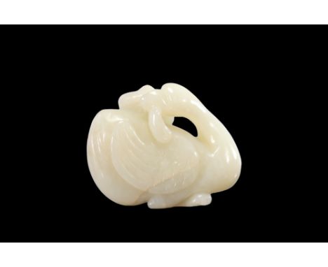 White jade carved in the shape of a bird from the Qing period (æ¸…æœ) - Weight: 88 g - Shipping available - Region: Chine - S