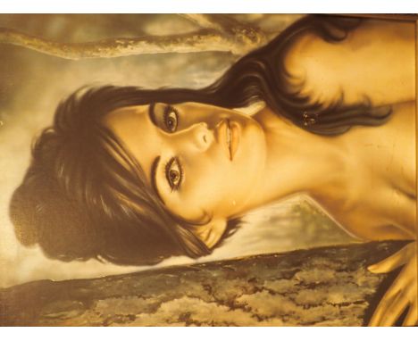 Framed print of Eastern girl by Joseph Henry Lynch, 'Tina,' 44 x 57 cm 