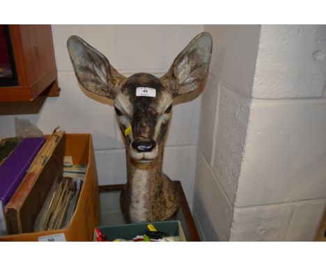 A large Lladro bust, modelled as a doe 