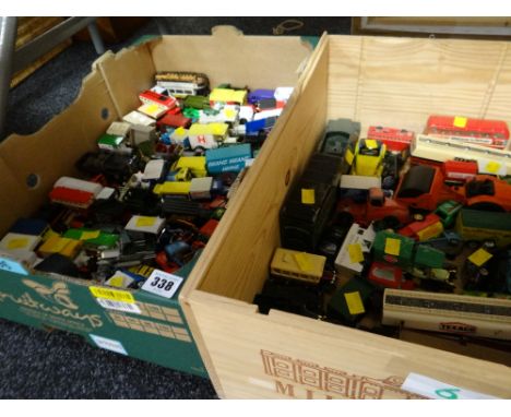 A large collection of die-cast vehicles & a Japanese vintage tin-plate car