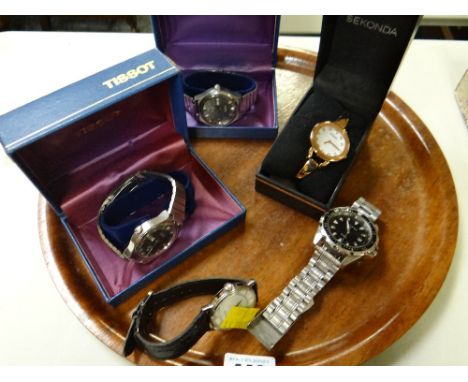 Ladies' Sekonda watch, two gents Tissot watches & two others
