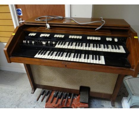 A vintage Hammond two manual electric organ