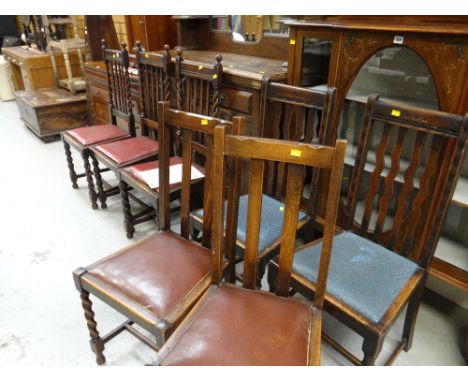A parcel of various vintage dining chairs (seven in total)