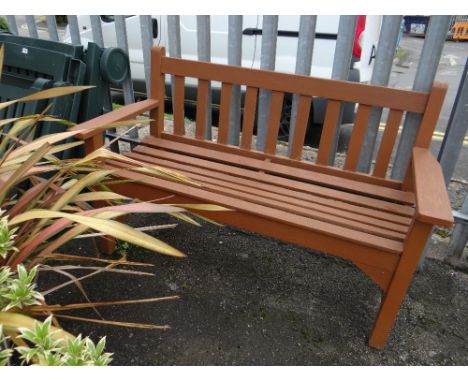Teak wood garden bench (outside)