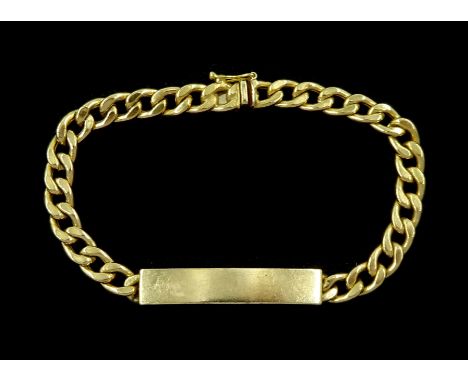 18ct gold identity bracelet, Sheffield import mark 1979Condition Report:Approx 16.5gm, length = 20cm, clasp good, some light 