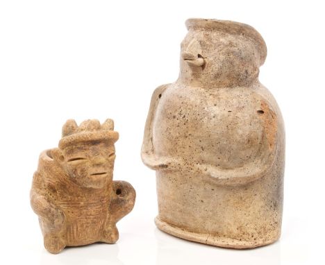 Seven Ancient pre-Columbian pottery mask fragments