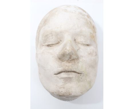 19th century plaster death mask of a young woman