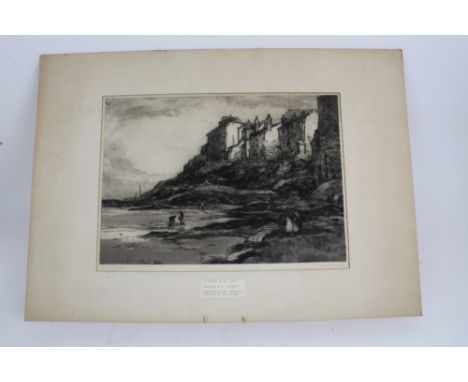Charles Henry Baskett (1872 - 1953), collection of eight aquatints - The Road to the Uplands, Poole, Heybridge Marshes, A Cor
