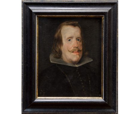 19th century Continental School oil on canvas - portrait of Philip IV of Spain, framed, Vienna stamp verso, 48cm x 38cm