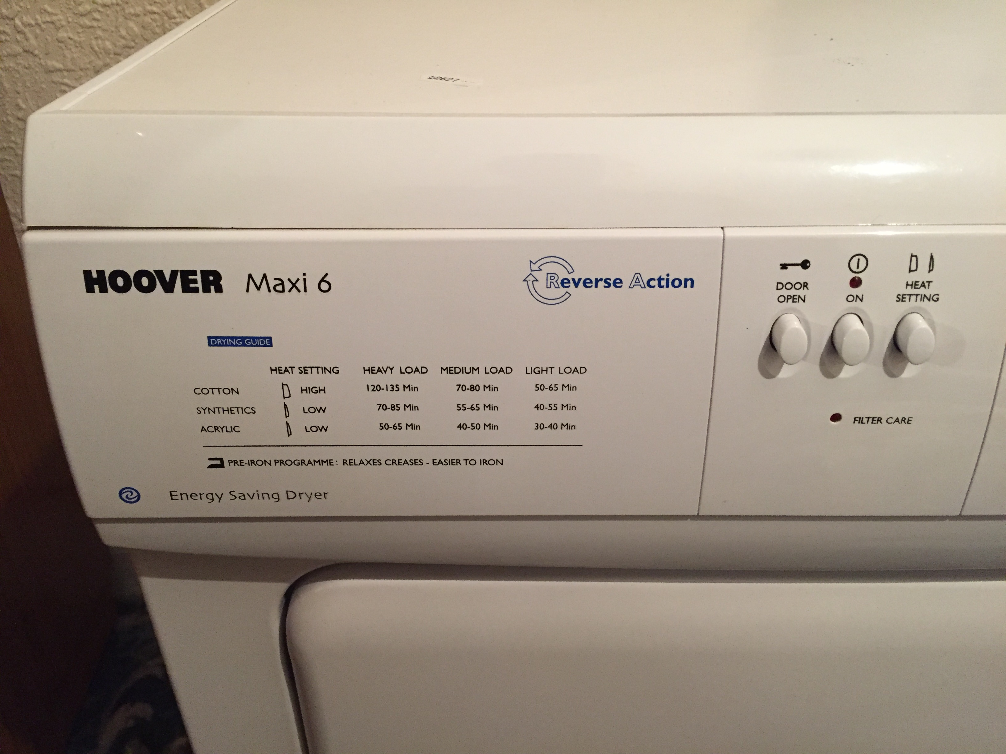 A Hoover Maxi 6 Tumble dryer.