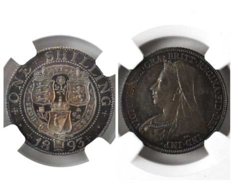 United Kingdom - Victoria (1837-1901) One Shilling, dated 1893, 3rd portrait, crowned and veiled bust, Queen Victoria, left, 