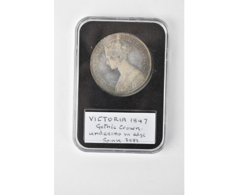 United kingdom - Victoria (1837-1901) 'Gothic' crown, dated 1847, "UNDECIMO", crowned portrait, Queen Victoria, left, Victori