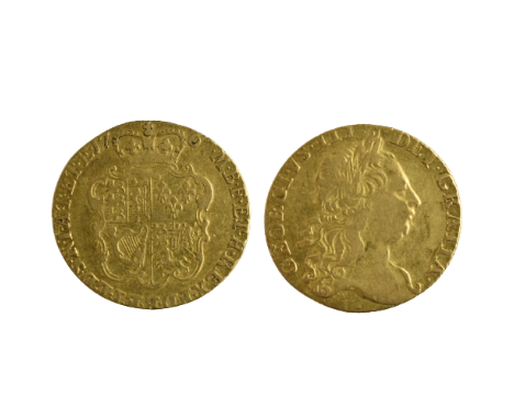 United Kingdom - George III (1760-1820) Guinea, dated 1767, third laureate portrait of King George III, right, /. crowned shi