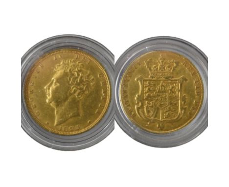 United Kingdom - George IV (1820-1830) gold sovereign, dated 1825, bare head portrait, King George IV, left, GEORGIUS.IV.DEI.