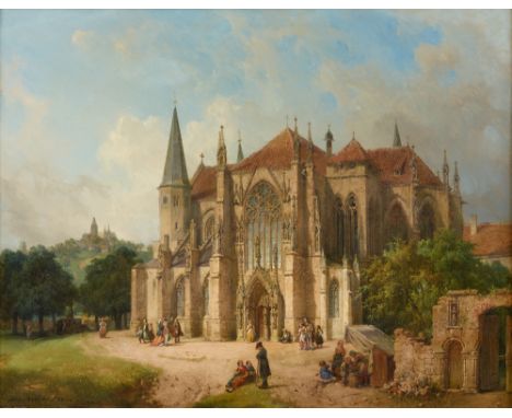 Michael Neher, Wimpfen im TalÖl auf Holz. 35 x 46 cm.Signiert und datiert unten links: M. Neher 1864.ProvenienzPrivatbesitz B