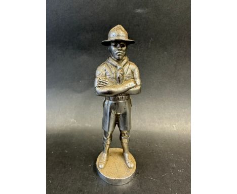 A car accessory mascot in the form of Scout founder Lord Robert Baden-Powell, approx. 5 1/2" high. 