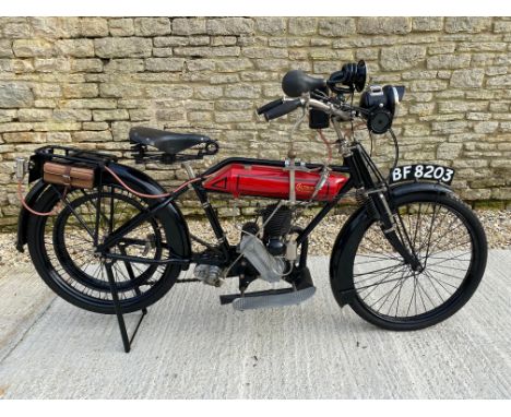 1915 Calthorpe 2 ¼ HP 2-Stroke 2-Speed 214ccReg. no. BF 8203Frame no. 2426BEngine no. 346In 1915 a successful range of the 2-