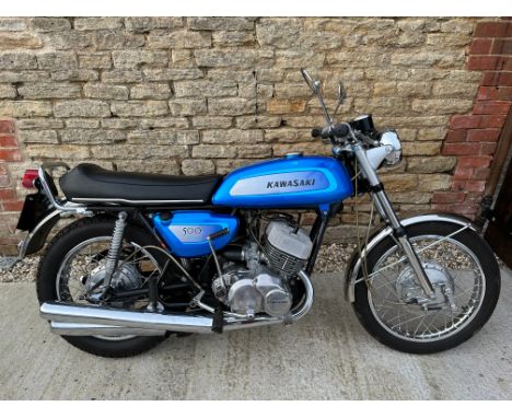 1971 Kawasaki H1A 500ccReg. no. ENL 22LFrame no. 33745Engine no. 52453Kawasaki, at the time of production, stated that this b