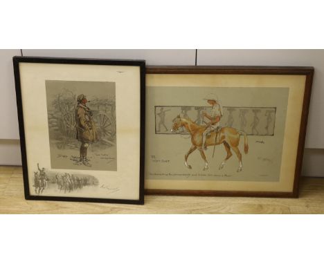 ‘Snaffles’ Charles Johnson Payne (1884-1967) colour print, 'The West Coast', signed in pencil, together with an unsigned exam
