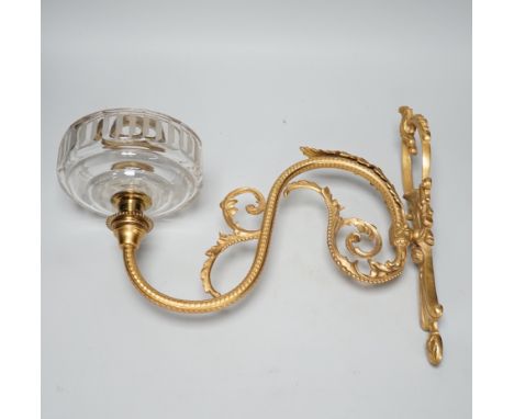 A Hinks &amp; Sons gilt metal hall light