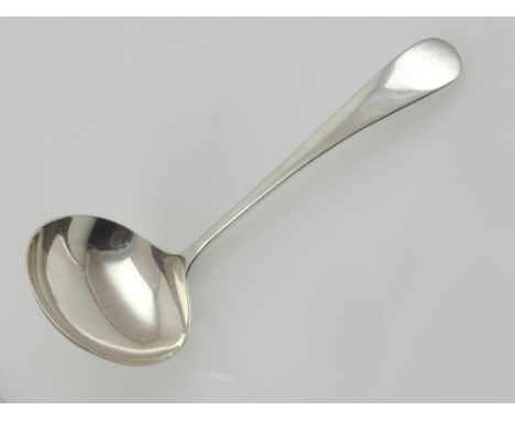 An Art Deco silver ladle, hallmarked Birmingham 1937.