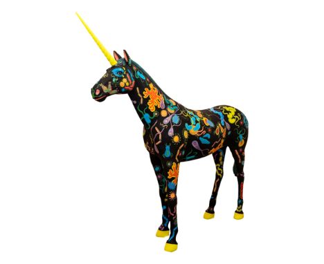 Emma Burleigh‘Mike the microbial unicorn’Acrylic paint on a hollow fibreglass statueMeasures: 229 x 50 x 209cmApprox weight: 