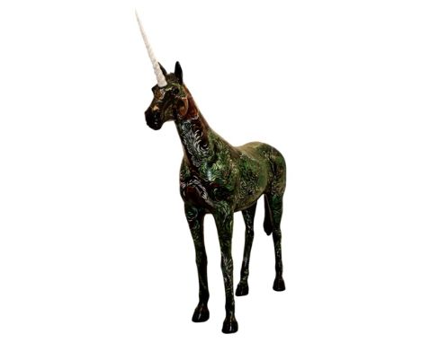 Farrah Fortnam‘Guardian of the Forest’Acrylic paint on a hollow fibreglass statueMeasures: 229 x 50 x 209cmApprox weight: 57k