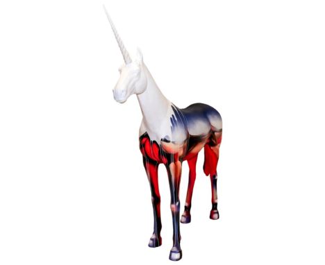 .EPOD‘R.Eset’Acrylic paint on a hollow fibreglass statueMeasures: 229 x 50 x 209cmApprox weight: 57kgArtist .EPOD said, ‘The 