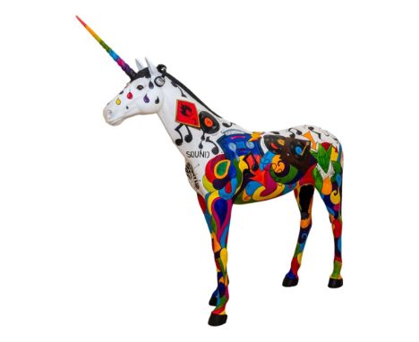 Natalie Naumann‘The Wild Bunch’Acrylic paint on a hollow fibreglass statueMeasures: 229 x 50 x 209cmApprox weight: 57kgArtist