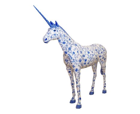 Sarah Jane Grace‘Bristol Blue’Acrylic paint on a hollow fibreglass statueMeasures: 229 x 50 x 209cmApprox weight: 57kg‘Bristo