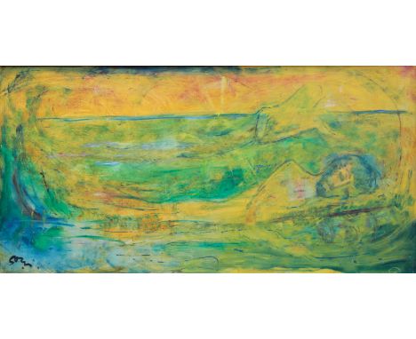 *SVEN BERLIN (1911-1999) 'The Creation Cycle - Creation of Eve' signed lower left, oil on board, 122cm x 244cmProvenance: The
