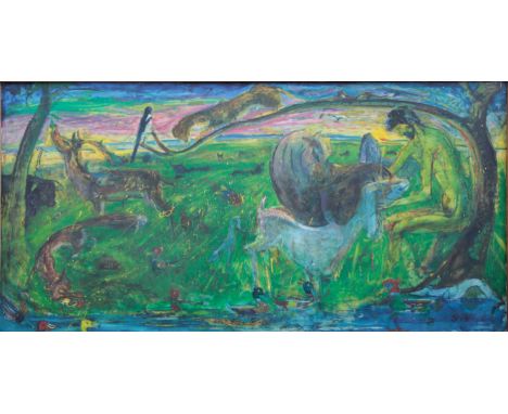 *SVEN BERLIN (1911-1999) 'The Creation Cycle - Adam Naming the Animals' signed and dated '69 lower right, monogrammed, dated 