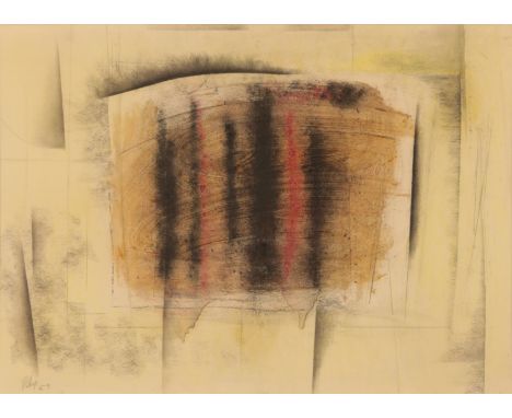 BRITISH SCHOOL, 20TH CENTURY Abstract Composition signed "Riley '59" in pencil lower left, mixed media on paper, 35cm x 49cm 