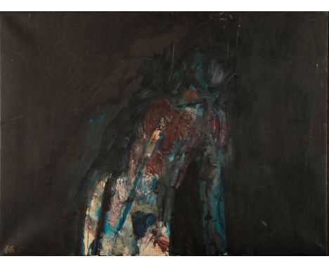 *SIR QUENTIN SAXBY BLAKE (B. 1932) 'Standing Figure' monogrammed lower left, oil on canvas, 76cm x 101.5cm Provenance: The Co