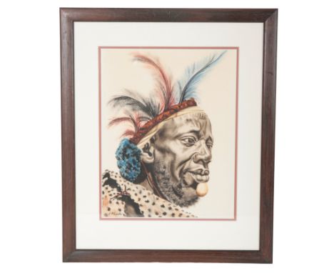 J.P. LUDU (1925-1965) A GROUP OF FOUR PORTRAIT STUDIES watercolours, all signed, 28cm x 22cm (4)