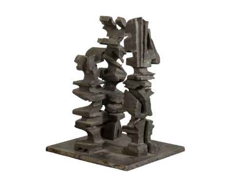 *GEOFFREY EARLE WICKHAM (1919-2005) '3 Forms' abstract construction, aluminium, 32cm high x 23cm wideProvenance: The Collecti