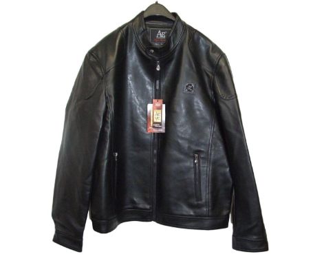 Mens Andrea Ermani Black Leather Look Jacket size XXL, as new with tags  CONDITION REPORT 